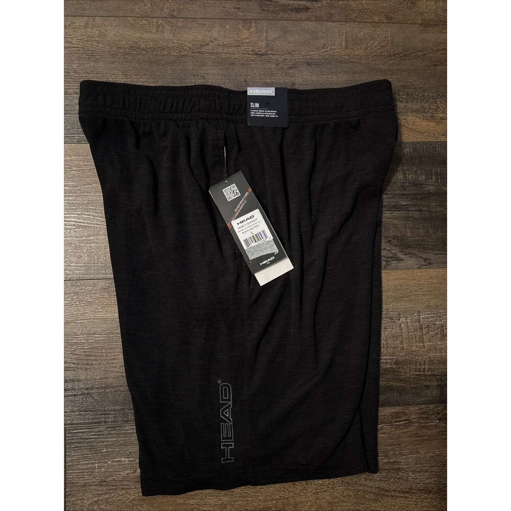 NWT Men's HEAD Shorts Athletic Basketball Large Black Slim